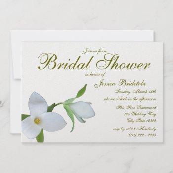 trillium spring bridal shower invitation