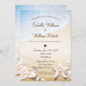 Small Tropical Beach Starfish Wedding Front View