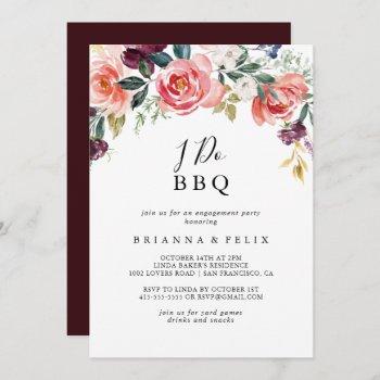 tropical colorful summer i do bbq engagement party invitation