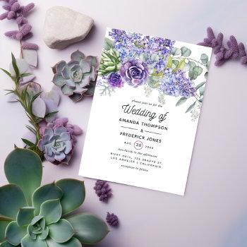 Small Tropical Eucalyptus Succulents Wedding Front View