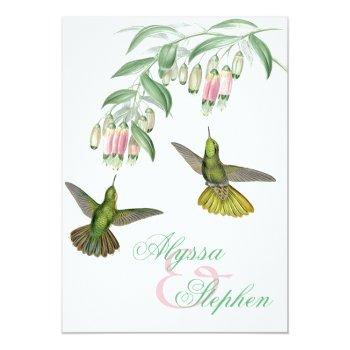 Small Tropical Hummingbird Floral Wedding Front View