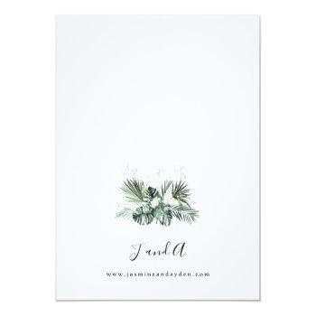 Small Tropical Palm & White Floral Wedding V2 Ln Back View