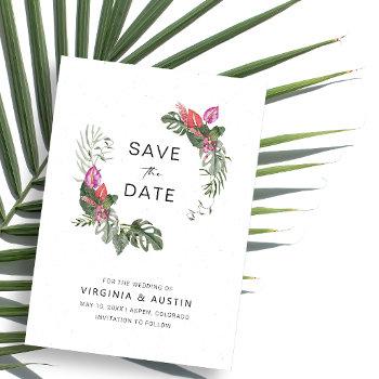 tropical save the date invitation