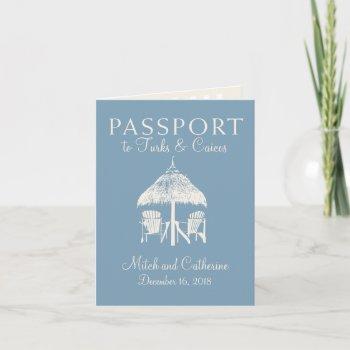 turks & caicos passport wedding invitation