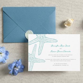 Small Turquoise Starfish Beach Wedding Front View