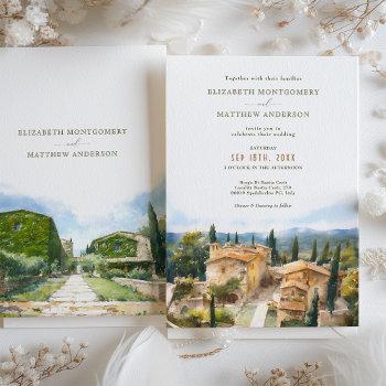 tuscan borgo di bastia creti wedding invitation