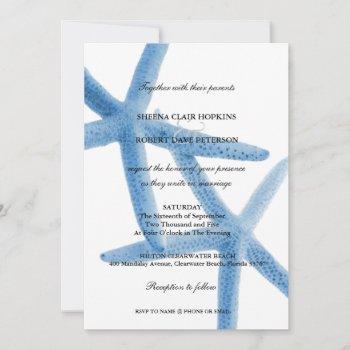 two of us | ocean love starfish wedding invitation