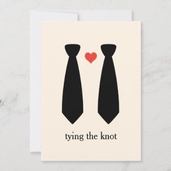 tying the knot gay wedding invitation