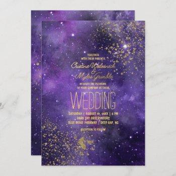 ultraviolet wedding | glam starry night invitation