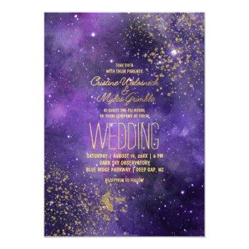 Small Ultraviolet Wedding | Glam Starry Night Front View