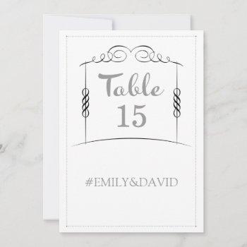 Small Under The Chuppah Jewish Wedding Table Numbers Front View