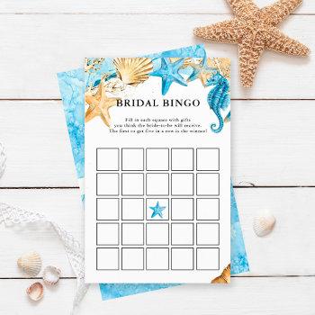 Small Under The Sea Baby Bingo Baby Shower Game Front View