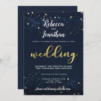 Small Under The Stars Navy And Gold Wedding Front View
