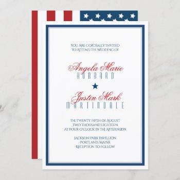 Small Usa Patriotic Flag Wedding Front View