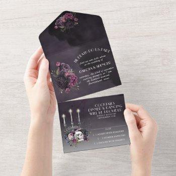 vampire glam | moody gothic vampiress wedding all in one invitation