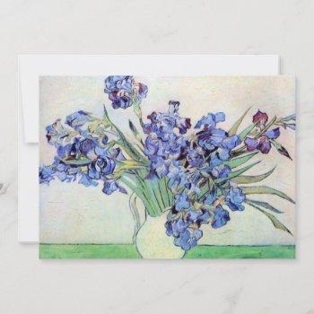 Small Van Gogh Still Life Irises In A Vase, Wedding Front View
