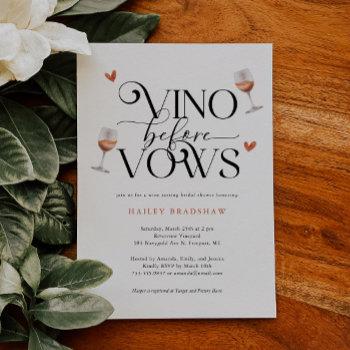 vino before vows bridal shower invitation