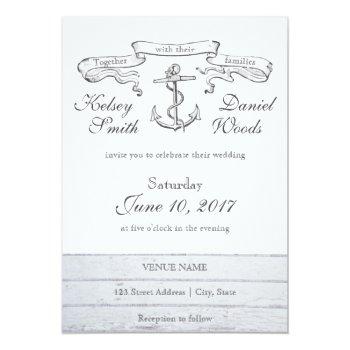 Small Vintage Anchor Nautical | Wedding Front View