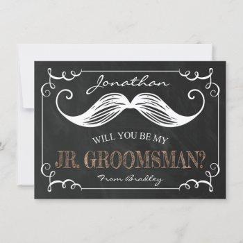 vintage be my jr. groomsman | groomsmen invitation