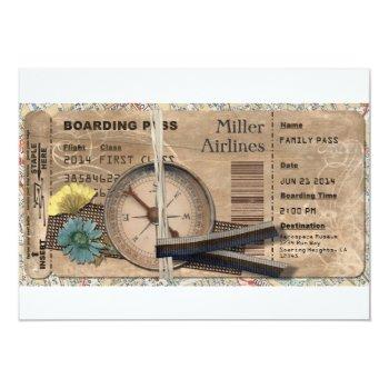 Small Vintage Boarding Pass Front View