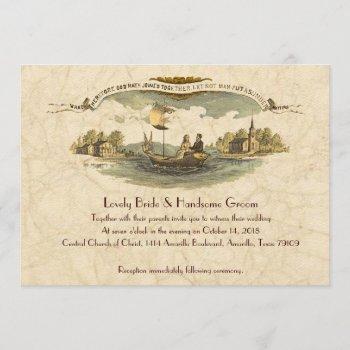 Small Vintage Boat Lovers Wedding --discount Front View