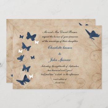 Small Vintage Butterfly Wedding Front View