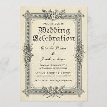vintage chic wedding invitations 1 a