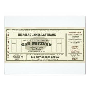 Small Vintage Football Pass Bar Mitzvah Front View