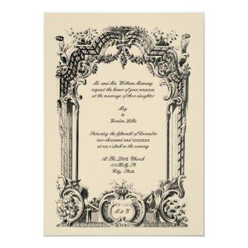 Small Vintage French Baroque Rococo Wedding Front View