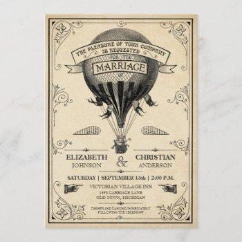 Small Vintage Hot Air Balloon Wedding Front View