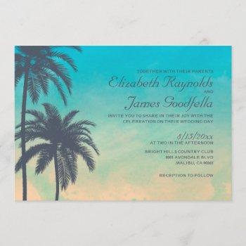 Small Vintage Palm Tree Wedding Front View