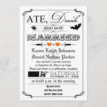 vintage poster & chalkboard wedding invitation 11