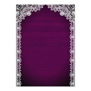 Small Vintage Rustic Lace Plum Purple Islamic Wedding Back View