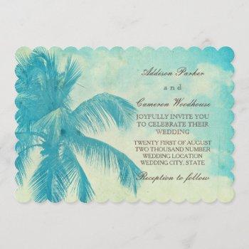 Small Vintage Tropical Palm Tree | Turquoise Wedding Front View