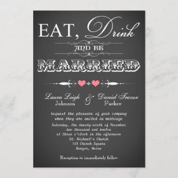 vintage typography chalkboard wedding invite 7