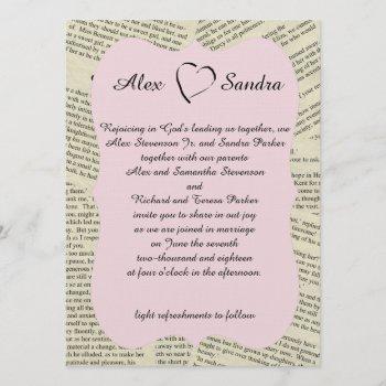 vintage wedding invitation
