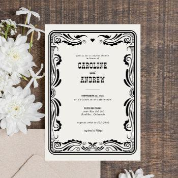 Small Vintage Western Cowboy Country Couples Shower Front View