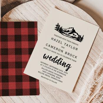 Small Vintage Wilderness | Buffalo Plaid Wedding Front View