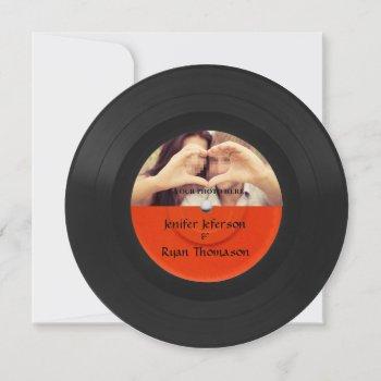 Small Vinyl Record Photo Wedding Front View