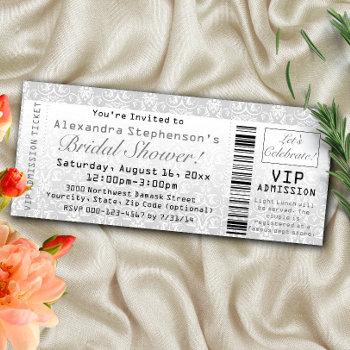 Small Vip Baby Shower Admission Ticket Front View