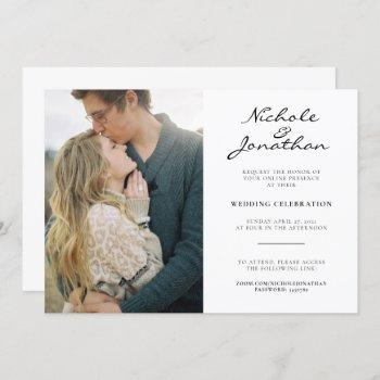 virtual online photo wedding invitation