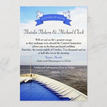 voyage of love | cruise ship destination wedding invitation