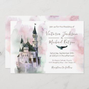 Small Watercolor Enchanted Castle Wedding Front View
