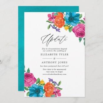 Small Watercolor Floral Fiesta Wedding Update Front View