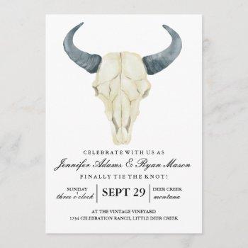 watercolor rustic rodeo | wedding invitation
