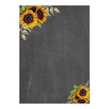 Small Watercolor Sunflowers Chalkboard Wedding I Do Bbq Back View
