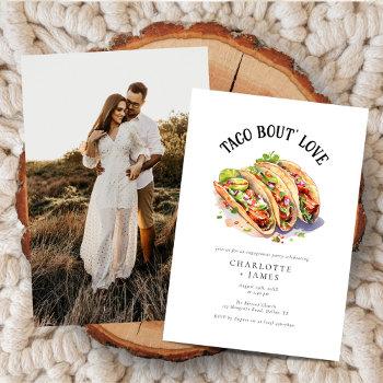 watercolor taco bout love engagement party invitation