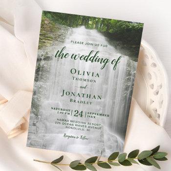 waterfall country outdoor wedding invitation