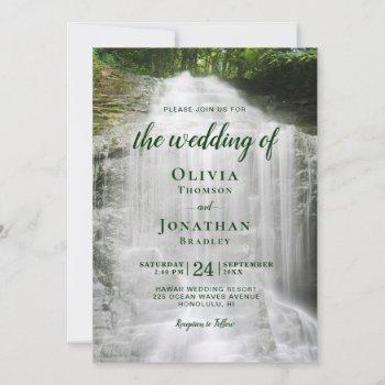 waterfall country outdoor wedding invitation