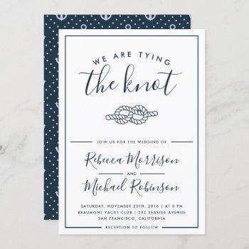 Small We Are Tying The Knot Nautical Wedding Front View